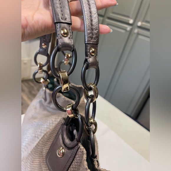 Coach Snakeskin Embossed Shoulder Bag GUC - Picture 5 of 12